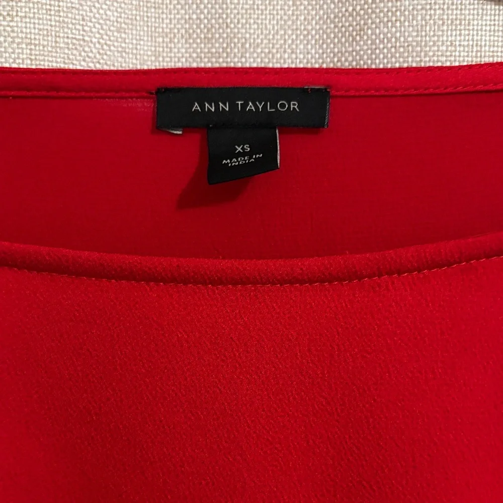 Ann Taylor Vibrant Red Blouse - Picture 2 of 7